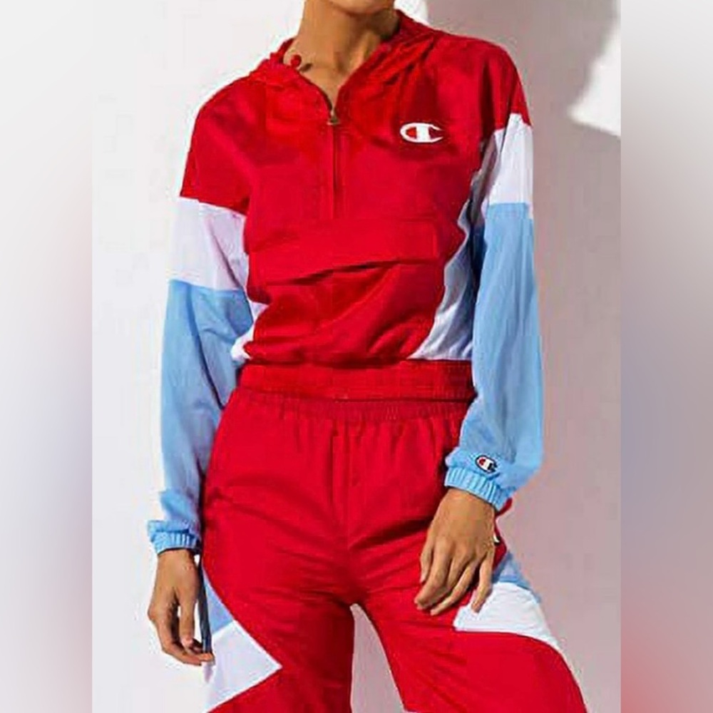 Retro Champion Windbreaker Matching Set Size Large